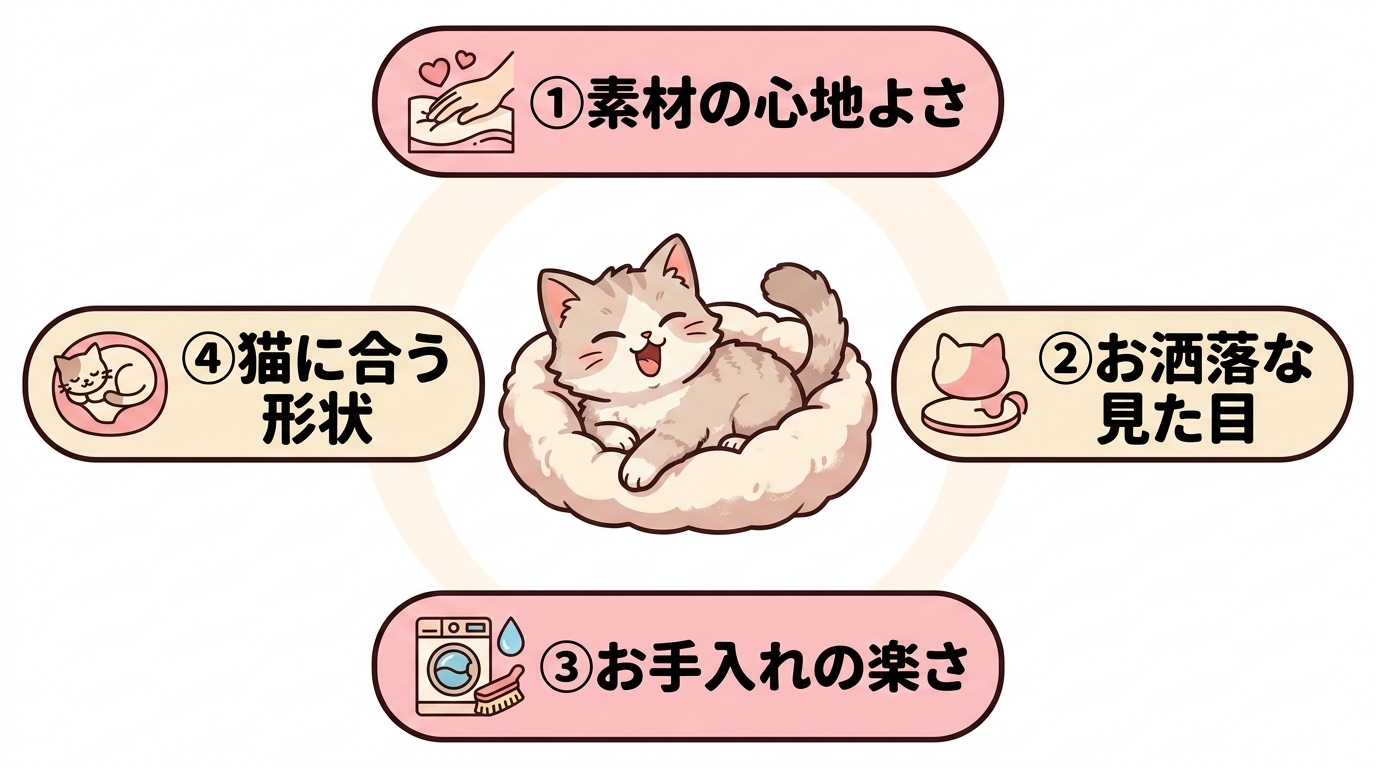 猫用の高級でおしゃれなベッドを選ぶ4つの基準