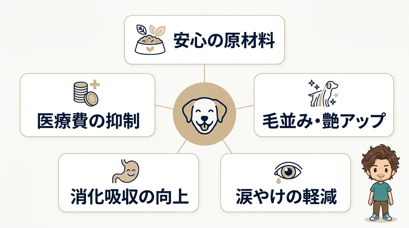 高級ドッグフードを選ぶ5つのメリット｜健康への高い投資効果