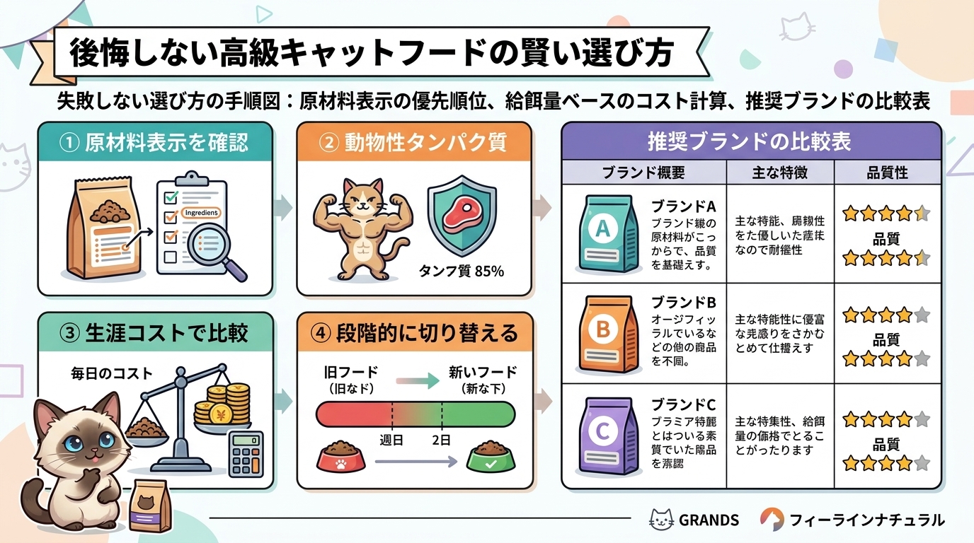 後悔しない高級キャットフードの賢い選び方