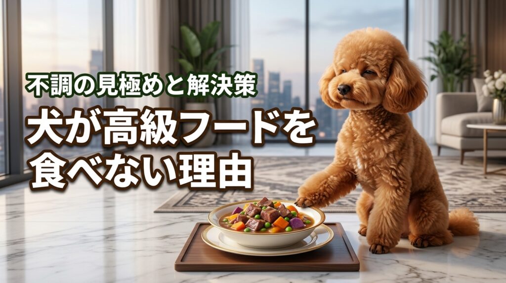 犬が高級フードを食べないのはわがまま？体調不良の見極め方と具体的な解決策