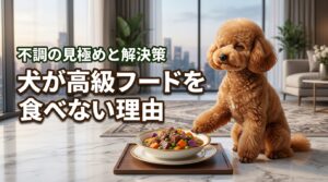 犬が高級フードを食べないのはわがまま？体調不良の見極め方と具体的な解決策